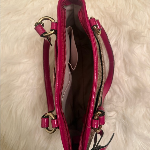 Coach Tan and Pink Shoulder Bag - Picture 3 of 9